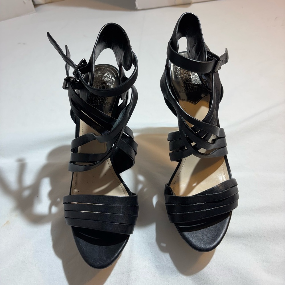 Vince Camino Women’s Black Strappy High Heel Sandals Sz 8M